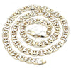 Oro Laminado Basic Necklace, Gold Filled Style Mariner Design, Polished, Golden Finish, 5.222.022.22
