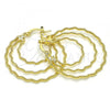 Oro Laminado Medium Hoop, Gold Filled Style Diamond Cutting Finish, Golden Finish, 02.168.0044.35