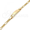 Oro Laminado ID Bracelet, Gold Filled Style Polished, Golden Finish, 03.63.1842.06