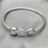 Sterling Silver Individual Bangle, Infinite Design, Polished, Silver Finish, 07.409.0005