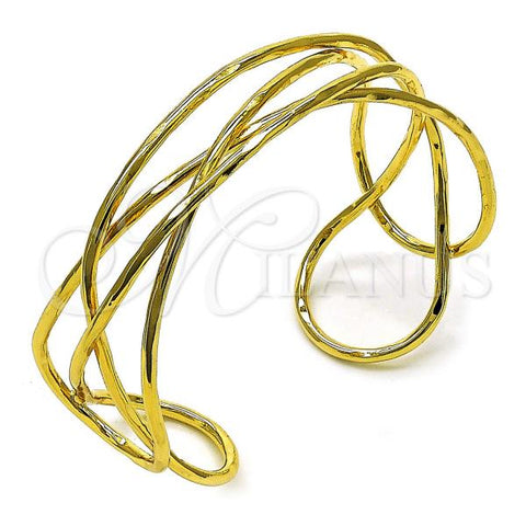 Oro Laminado Individual Bangle, Gold Filled Style Infinite Design, Polished, Golden Finish, 07.282.0042