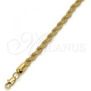 Gold Tone Basic Bracelet, Rope Design, Polished, Golden Finish, 04.242.0041.08GT