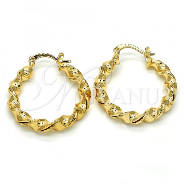 Oro Laminado Medium Hoop, Gold Filled Style Polished, Golden Finish, 02.170.0167.1.30