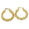 Oro Laminado Medium Hoop, Gold Filled Style Polished, Golden Finish, 02.170.0167.1.30