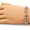 Oro Laminado Charm Bracelet, Gold Filled Style Ball Design, Matte Finish, Golden Finish, 03.331.0328.07