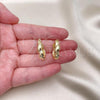 Oro Laminado Small Hoop, Gold Filled Style Chunky Design, Polished, Golden Finish, 02.213.0495.20