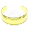 Oro Laminado Individual Bangle, Gold Filled Style Flower Design, Polished, Golden Finish, 07.101.0023