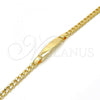 Oro Laminado ID Bracelet, Gold Filled Style Curb Design, Polished, Golden Finish, 5.227.013.1.08