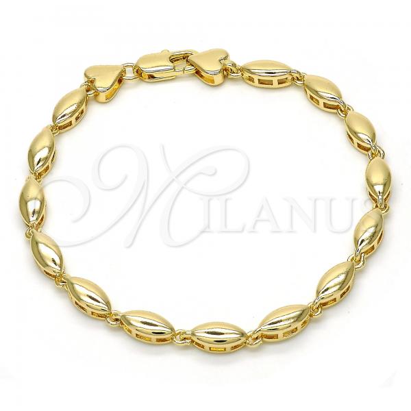 Oro Laminado Fancy Bracelet, Gold Filled Style Polished, Golden Finish, 03.210.0063.07