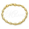 Oro Laminado Fancy Bracelet, Gold Filled Style Polished, Golden Finish, 03.210.0063.07