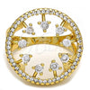 Oro Laminado Multi Stone Ring, Gold Filled Style with White Cubic Zirconia and White Crystal, Polished, Golden Finish, 01.118.0053.07 (Size 7)