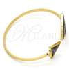 Gold Tone Individual Bangle, with Light Tanzanite Mother of Pearl, Polished, Golden Finish, 07.263.0004.1.GT (02 MM Thickness, One size fits all)