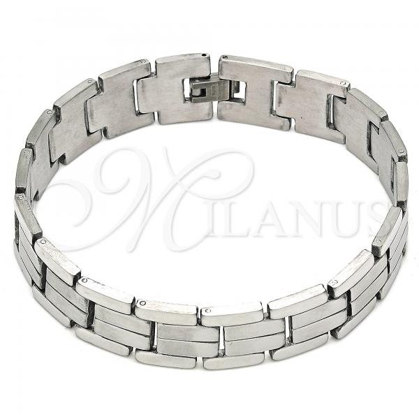 Stainless Steel Solid Bracelet, Polished, Steel Finish, 03.114.0256.3.09