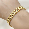 Stainless Steel Solid Bracelet, Polished, Golden Finish, 03.114.0392.09