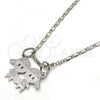 Rhodium Plated Pendant Necklace, Little Girl Design, Polished, Rhodium Finish, 04.106.0019.1.20