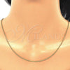 Oro Laminado Basic Necklace, Gold Filled Style Singapore Design, Golden Finish, 04.09.0174.18