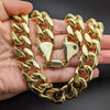 Oro Laminado Basic Necklace, Gold Filled Style Chunky Design, Polished, Golden Finish, 03.419.0010.30