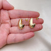 Oro Laminado Stud Earring, Gold Filled Style Polished, Golden Finish, 02.163.0268