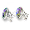Rhodium Plated Stud Earring, with Paradise Shine Swarovski Crystals, Polished, Rhodium Finish, 02.239.0015.10