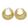 Oro Laminado Small Hoop, Gold Filled Style Diamond Cutting Finish, Golden Finish, 5.144.012.25