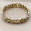 Oro Laminado Solid Bracelet, Gold Filled Style Diamond Cutting Finish, Golden Finish, 03.213.0380.08
