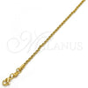 Oro Laminado Basic Necklace, Gold Filled Style Rope Design, Polished, Golden Finish, 04.64.0001.16