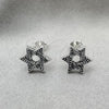 Sterling Silver Stud Earring, Star of David Design, Polished, Silver Finish, 02.399.0011