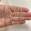 Oro Laminado Basic Necklace, Gold Filled Style Diamond Cutting Finish, Golden Finish, 04.213.0137.20