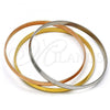 Stainless Steel Trio Bangle, Polished, Tricolor, 07.244.0005.06 (06 MM Thickness, Size 6 - 2.75 Diameter)