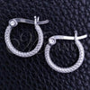 Sterling Silver Small Hoop, Hollow Design, Diamond Cutting Finish, Silver Finish, 02.401.0003.12