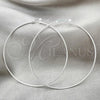 Sterling Silver Large Hoop, Hollow Design, Polished, Silver Finish, 02.389.0187.60