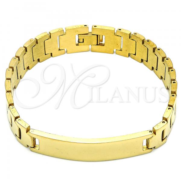 Stainless Steel Solid Bracelet, Polished, Golden Finish, 03.114.0380.1.08