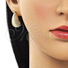 Oro Laminado Stud Earring, Gold Filled Style Polished, Golden Finish, 02.163.0239