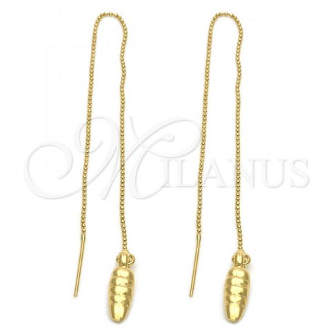 Oro Laminado Threader Earring, Gold Filled Style Golden Finish, 5.118.009