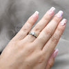 Stainless Steel Elegant Ring, with White Cubic Zirconia, Polished, Steel Finish, 01.63.0666.11