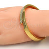 Gold Tone Individual Bangle, with White Crystal, Polished, Golden Finish, 07.252.0017.05.GT (09 MM Thickness, Size 5 - 2.50 Diameter)