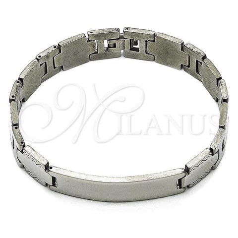 Stainless Steel Solid Bracelet, Polished, Steel Finish, 03.114.0247.2.08