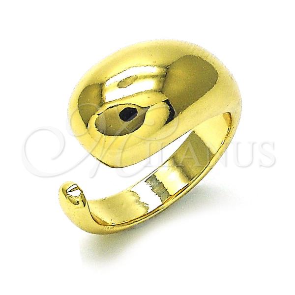 Oro Laminado Elegant Ring, Gold Filled Style Teardrop Design, Polished, Golden Finish, 01.163.0003