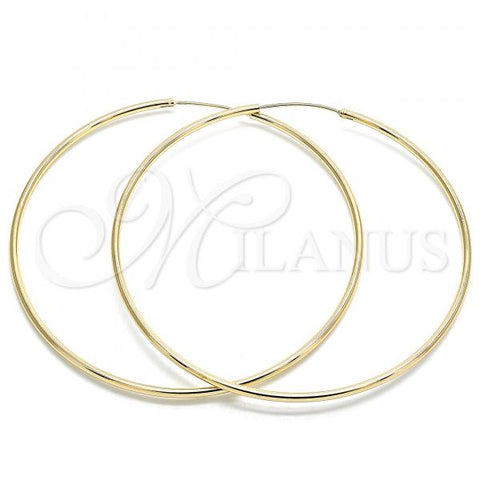 Oro Laminado Extra Large Hoop, Gold Filled Style Polished, Golden Finish, 02.170.0156.80