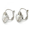 Rhodium Plated Leverback Earring, Butterfly Design, with Crystal Swarovski Crystals, Polished, Rhodium Finish, 02.239.0011.5