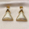 Oro Laminado Stud Earring, Gold Filled Style Polished, Golden Finish, 02.170.0561