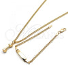 Oro Laminado Earring and Pendant Children Set, Gold Filled Style Polished, Golden Finish, 06.63.0194