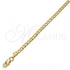 Gold Tone Basic Necklace, Curb Design, Polished, Golden Finish, 04.242.0025.24GT