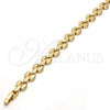 Oro Laminado Fancy Anklet, Gold Filled Style Polished, Golden Finish, 03.210.0026.10