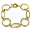 Oro Laminado Fancy Bracelet, Gold Filled Style Polished, Golden Finish, 03.415.0014.08