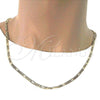 Oro Laminado Basic Necklace, Gold Filled Style Figaro Design, Polished, Golden Finish, 04.213.0142.24