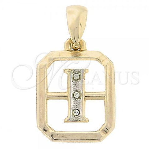 Oro Laminado Fancy Pendant, Gold Filled Style Two Tone, 05.16.0177