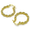 Oro Laminado Small Hoop, Gold Filled Style Diamond Cutting Finish, Golden Finish, 02.170.0398.25