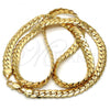 Gold Tone Basic Necklace, Polished, Golden Finish, 04.242.0023.24GT