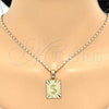 Oro Laminado Pendant Necklace, Gold Filled Style Money Sign Design, Polished, Golden Finish, 04.242.0090.24